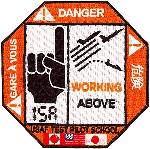 USAF TEST PILOT SCHOOL CLASS 2015A - DANGER - ORIGINAL AIR FORCE PATCH