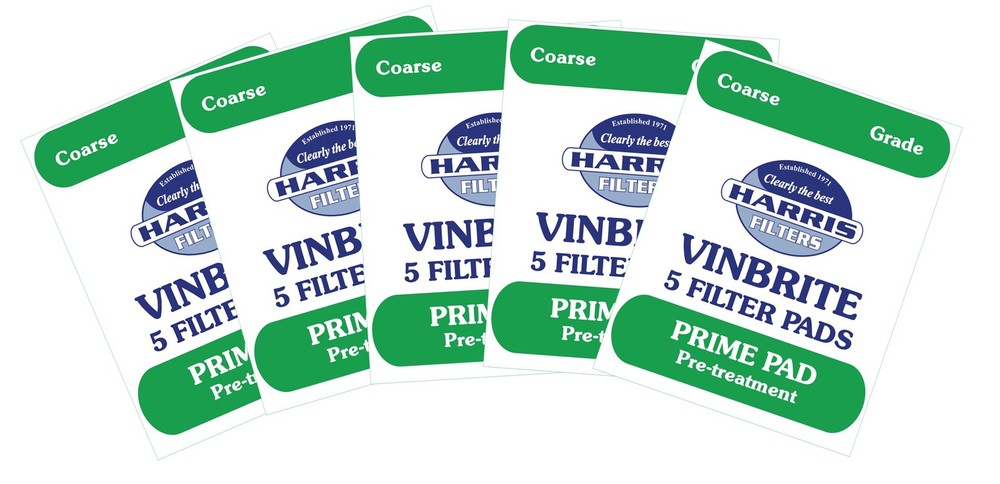 Harris Prime Pre-Filter Pads 5-pack Use with Harris Vinbrite MK3 Filter Kit