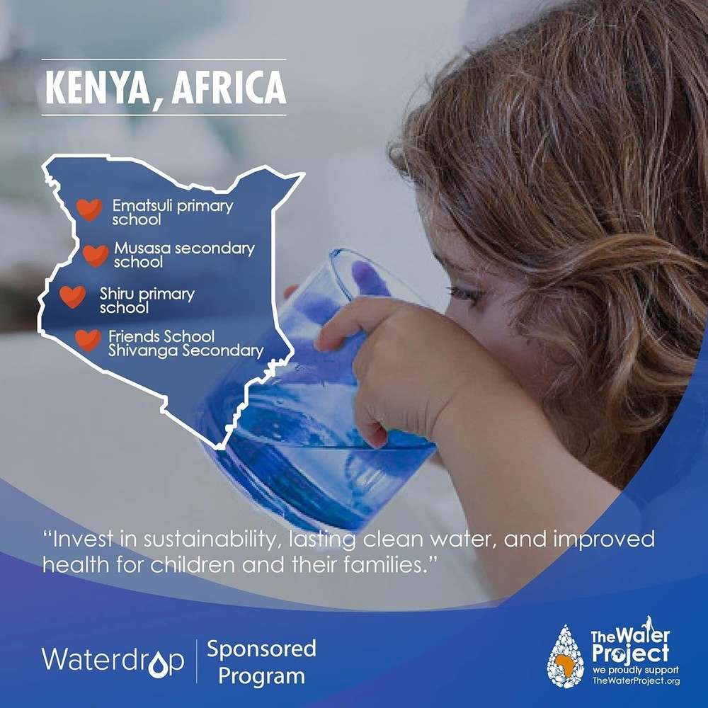 Waterdrop Gravity-fed Water Filter System,with 2 Black Filters, King Tank Series