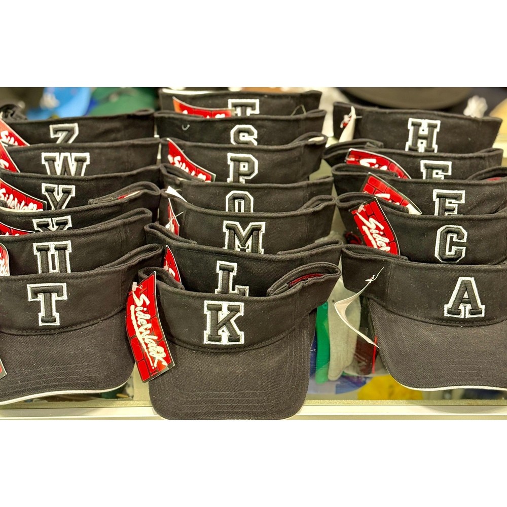 Initials 3D Single Alphabet Letter Visors | Black