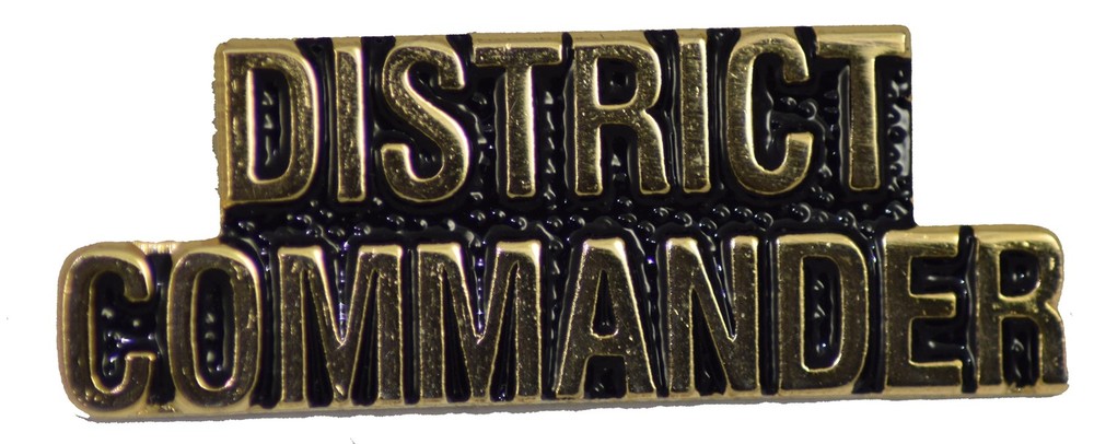DISTRICT COMMANDER HAT PIN