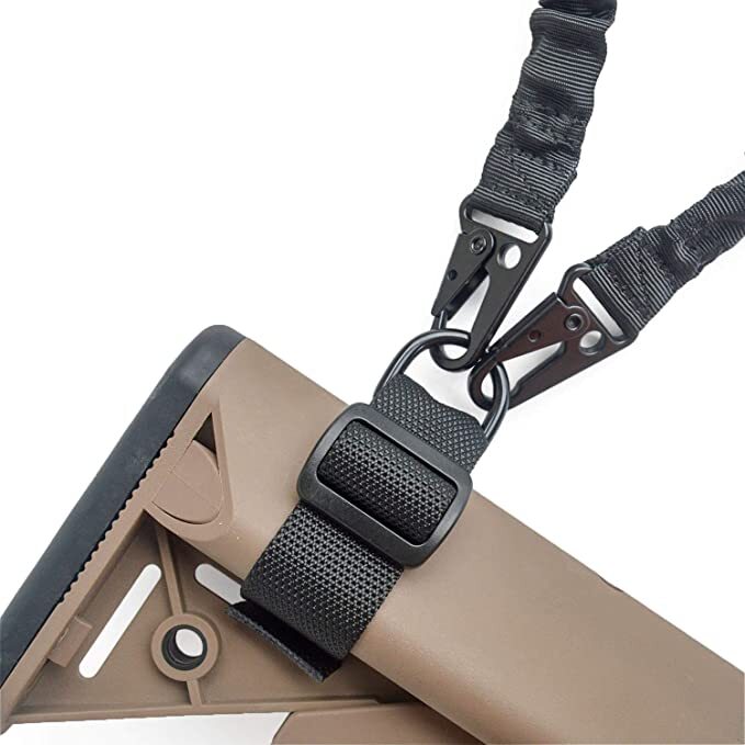 Gun Sling Loop Adapter Adjustable Heavy Duty Nylon Shoulder Strap with D Ring
