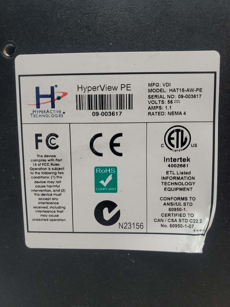 HyperActive OCB Model HAT15-AW-PE Order Confirmation Board , PRE-OWNED .