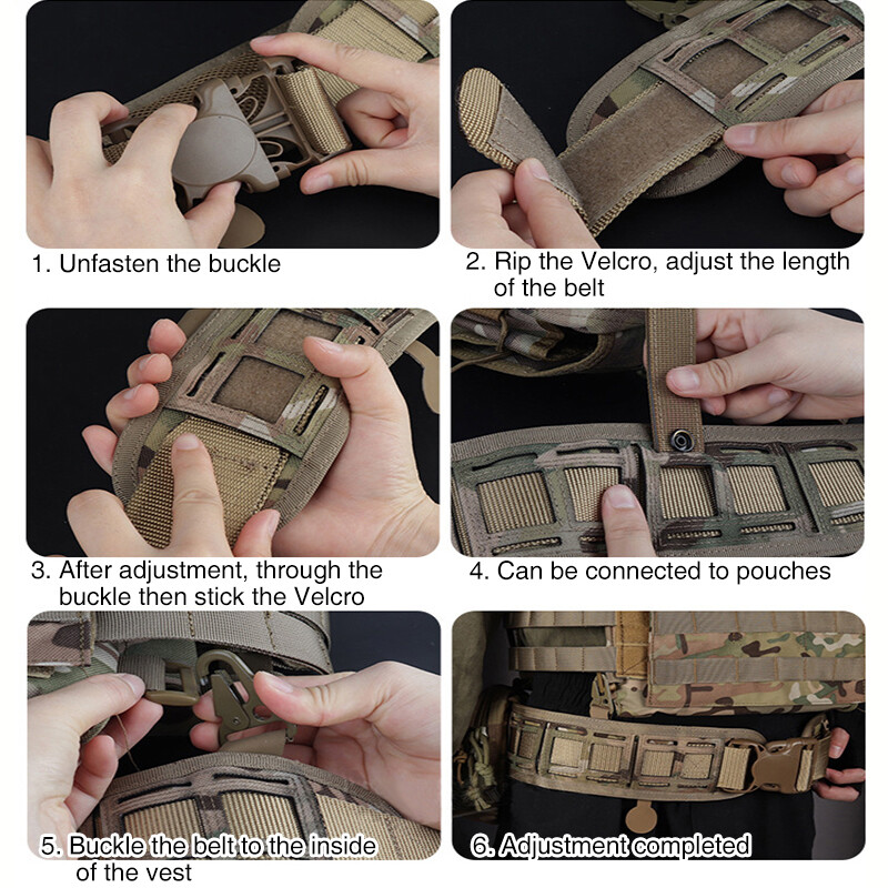 MOLLE Tactical Belt Quick Release Laser Loading Padded Inner &Outer Belt Hunting