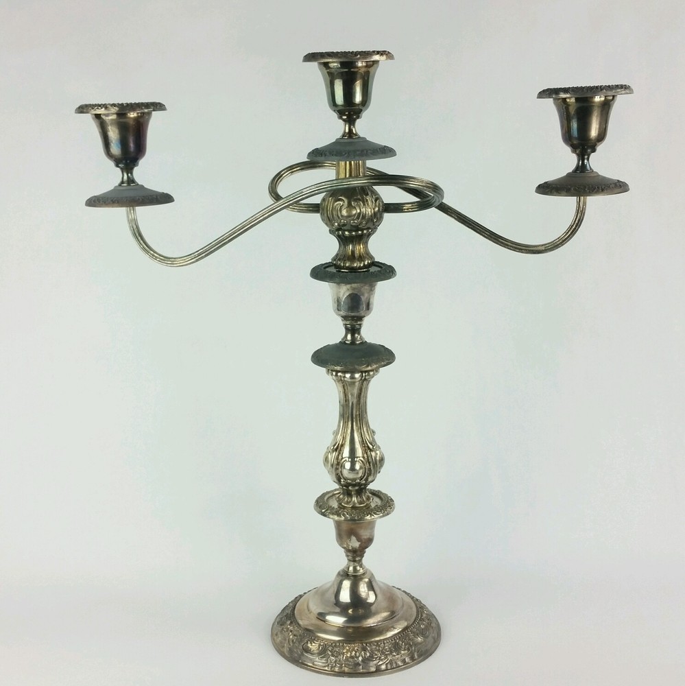 Antique Sheridan Silver Candlestick Candelabra