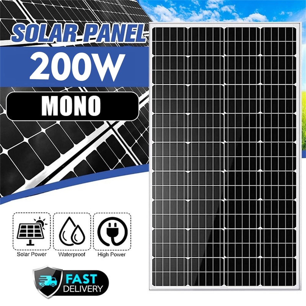 200W Monocrystalline 9BB Cell Solar Panel 200 Watts 12V High Efficiency Module