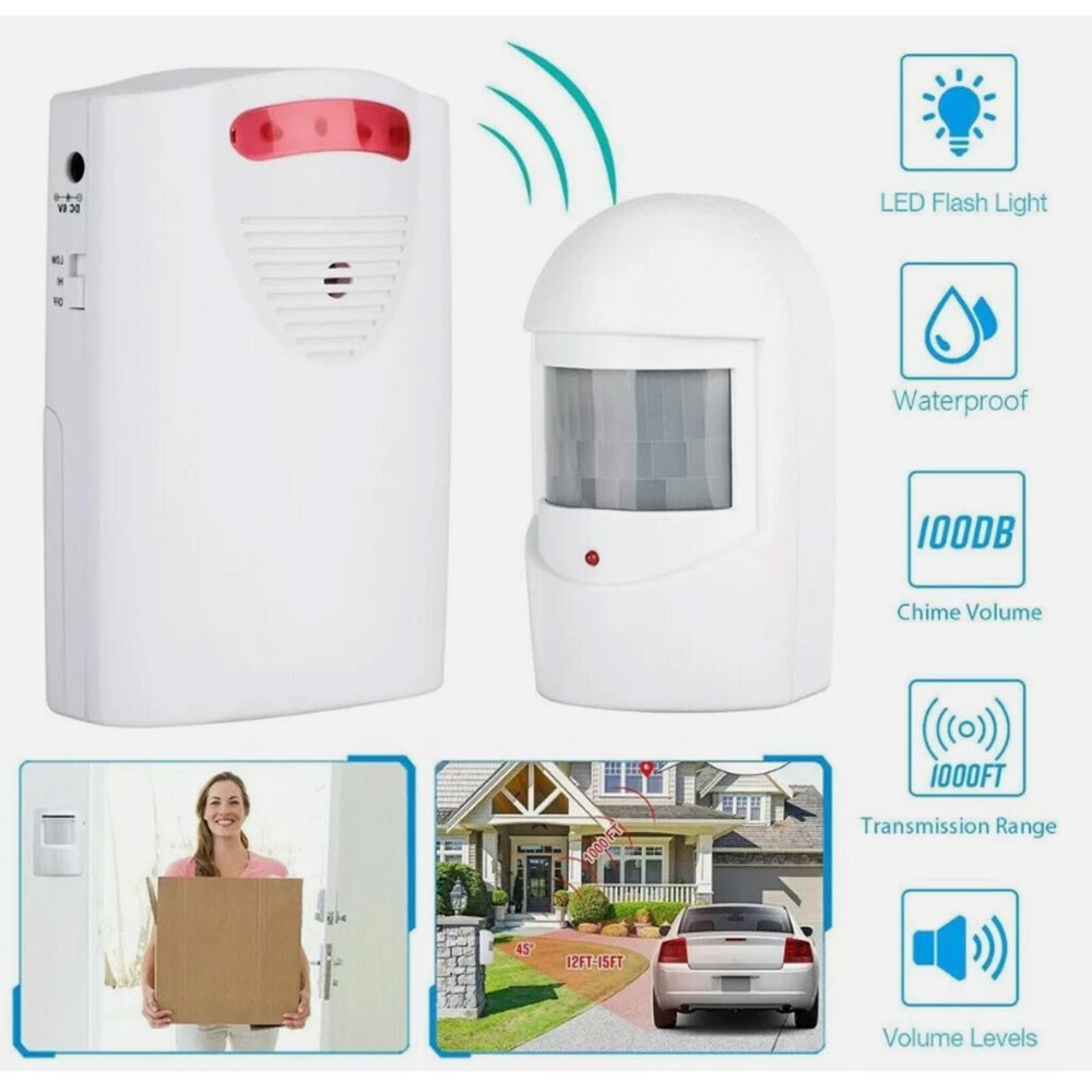 Infrared Sensor with Motion Detector Alarm and Passage Detector New