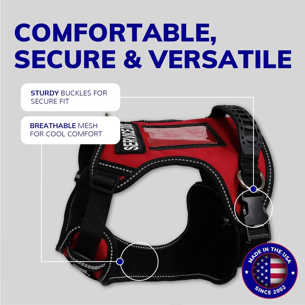 ActiveDogs Service Dog Vest No Pull Harness - Adjustable No Choke Service Dog...