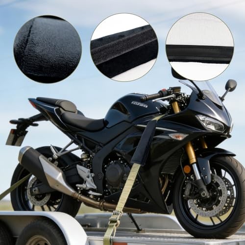 4 PCS Synthetic Short Plush Covers Soft for Motorcycle Tie Down Straps Soft