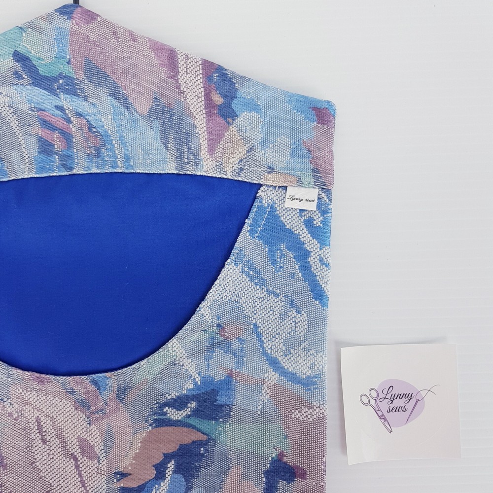Peg Bag Handmade Multicolour Blue Pattern Print Lined Laundry Clothes Peg Holder
