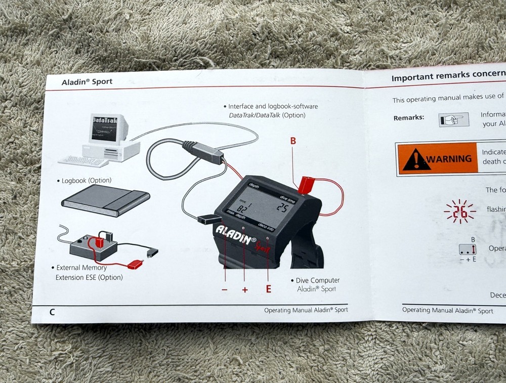 GENESIS REGULATOR /US MATRIX DIVE COMPUTER/OWNER MANUAL/SHERWOOD REGULATOR/CASE
