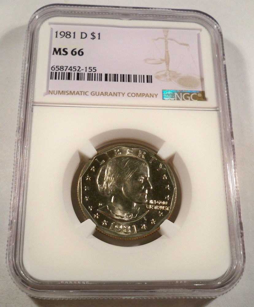 1981-D NGC MS66 SUSAN B ANTHONY DOLLAR $1 SBA MS 66