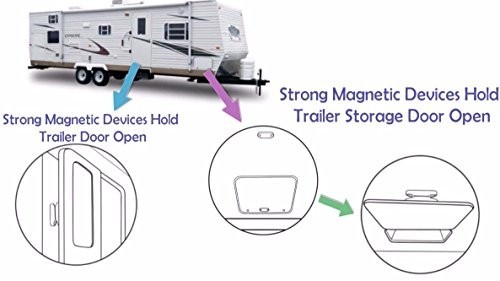 Strong Magnetic RV Door Catch - 2-Pair, Rust Proof, Easy Install, Includes Hardw