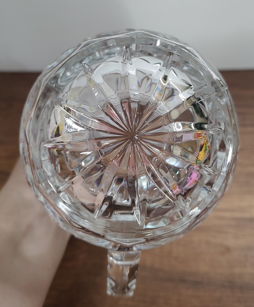 Cut Glass pitcher by Cristal d'Arques Textured Handle