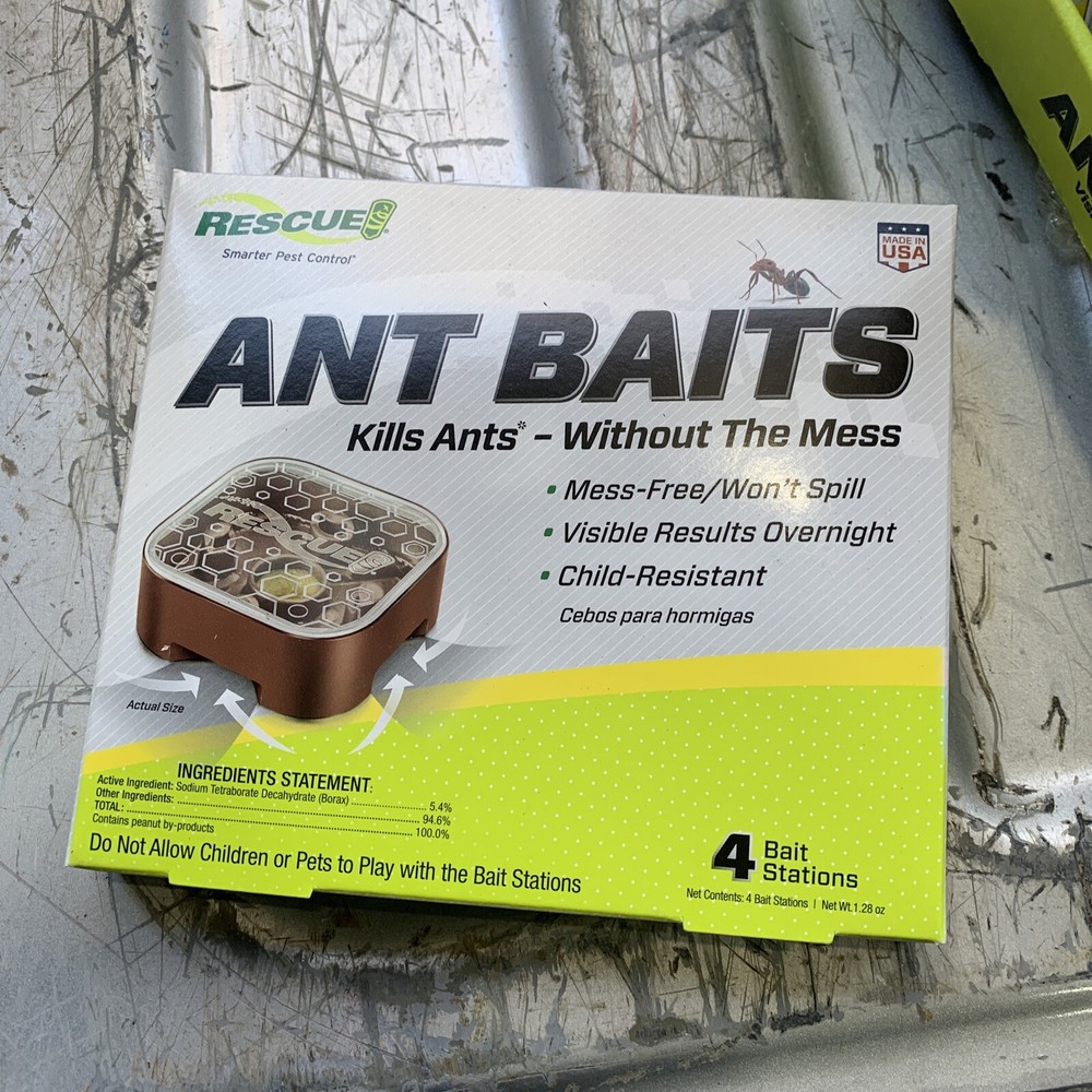 Rescue! Ant Baits 4 Bait Stations Mess-Free