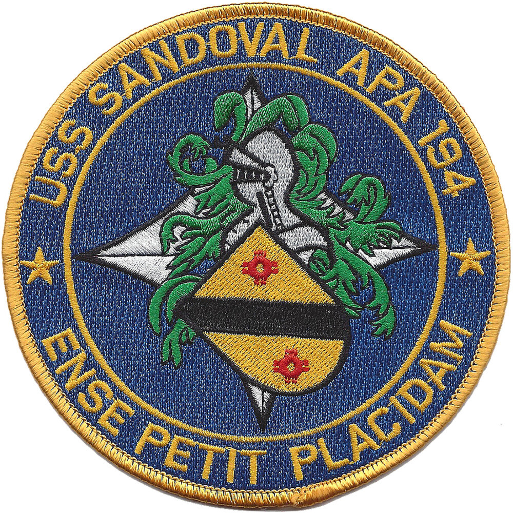 USS Sandoval APA-194 Attack Transport Ship A Version Patch