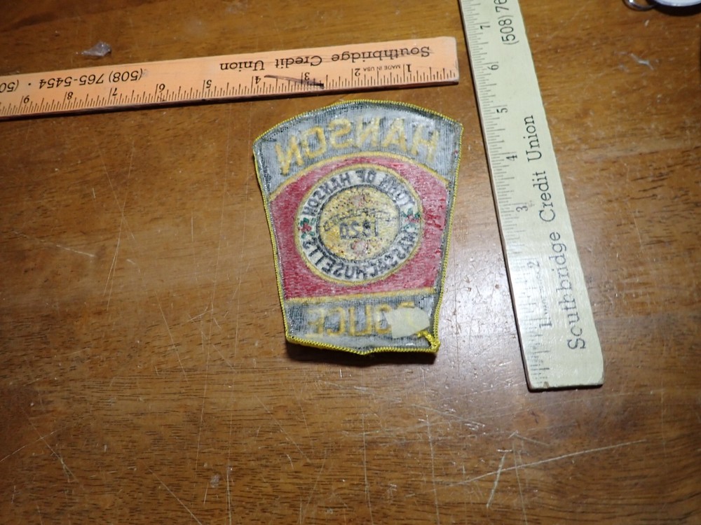 HANSON MASSACHUSETTS EARLY VEST OBSOLETE PATCH BX AAA #15