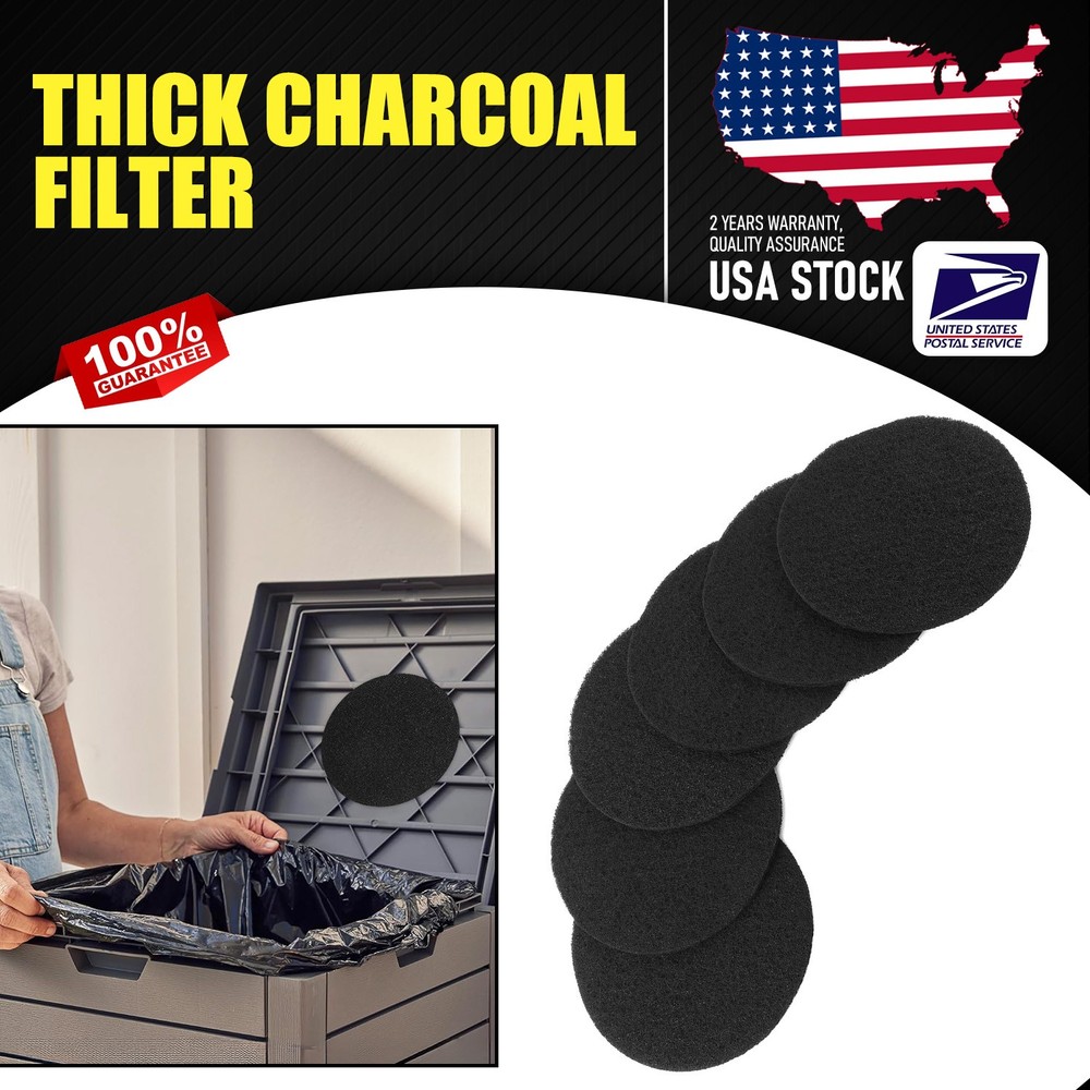Charcoal Filters Compost Bin - Replacement Filter Round 6.70 inch - Extra Thick