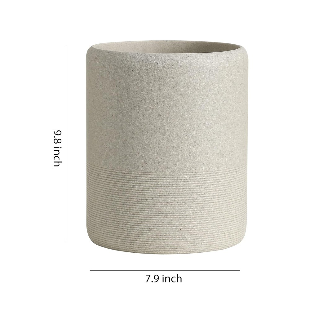 QL Designs Polyresin Wastebasket, Garbage Receptacle Bin