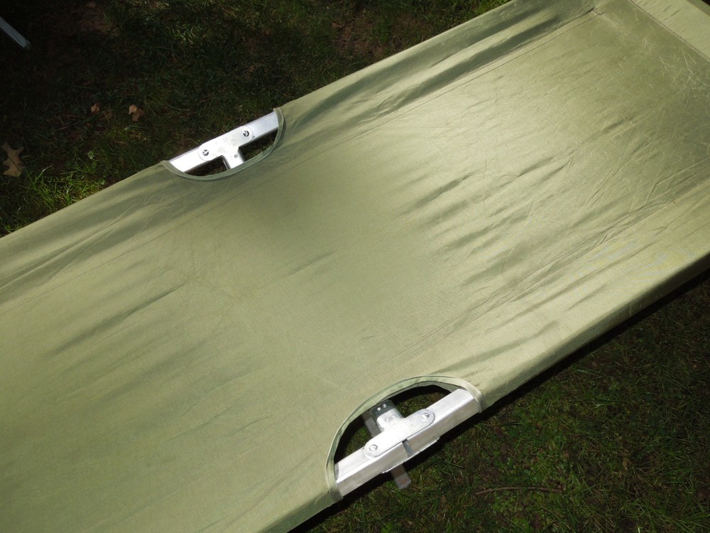 US Military Issue Compact Lightweight Foldable Aluminum Sleeping Cot Nylon #2