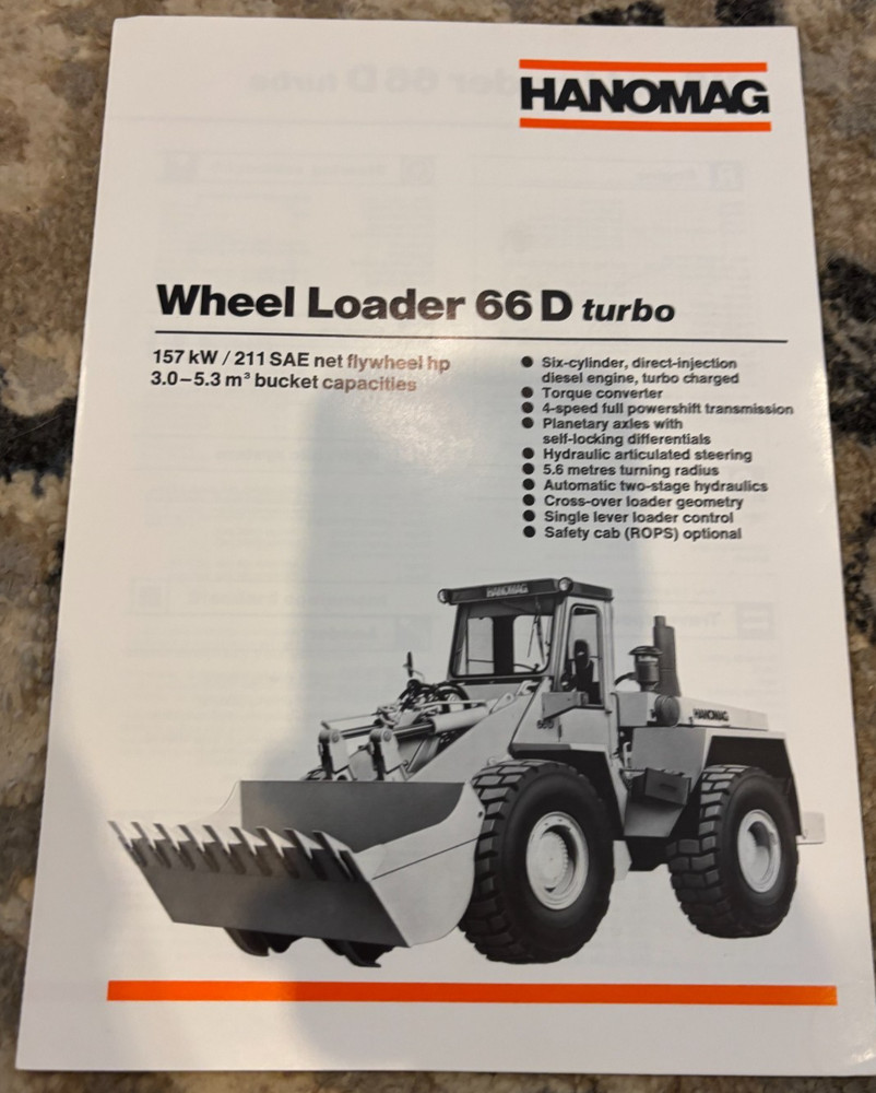 Hanomag 66D Turbo Wheel Loader Brochure AMIL25