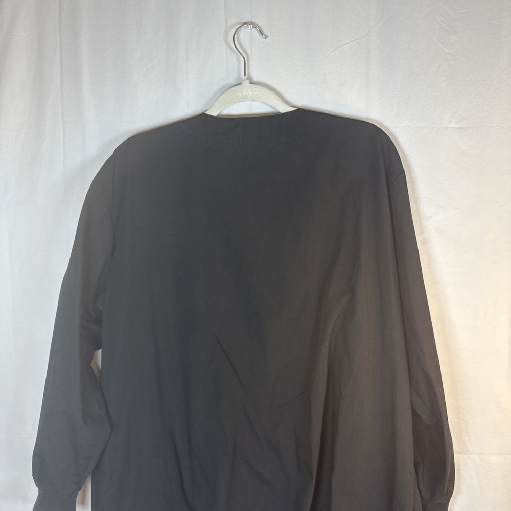 Natural Uniforms Natural Comfort Black Scrub Jacket Size Large Preowned