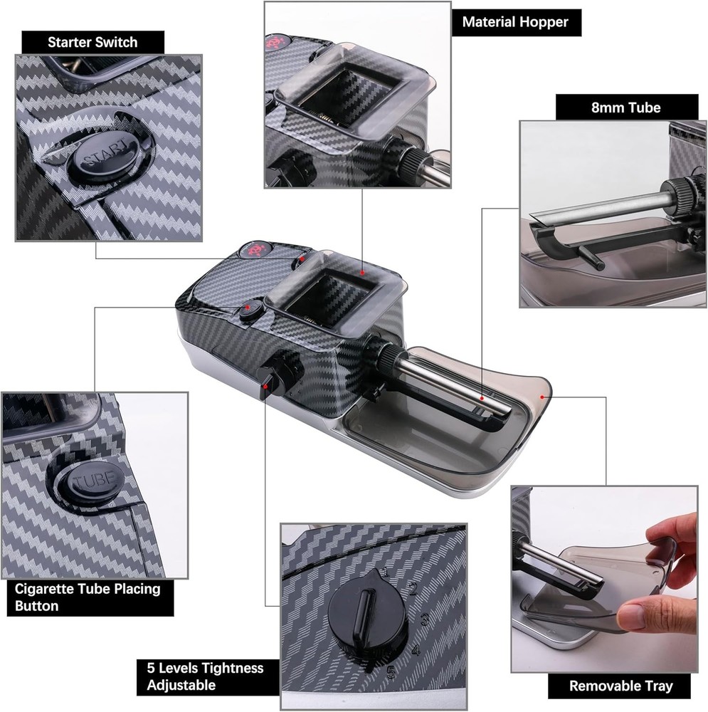 Electric Cones Rolling Machine, Automatic Cigarette Rolling Machine, Pre Roll...