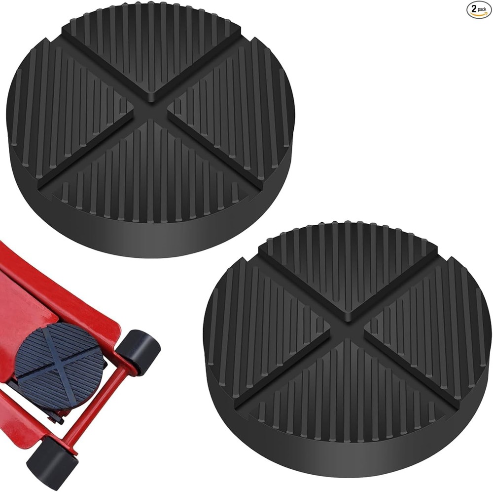 2 Pack Floor Jack Rubber Pad Universal Jack Pad Adapter, Side Frame Rail Protect