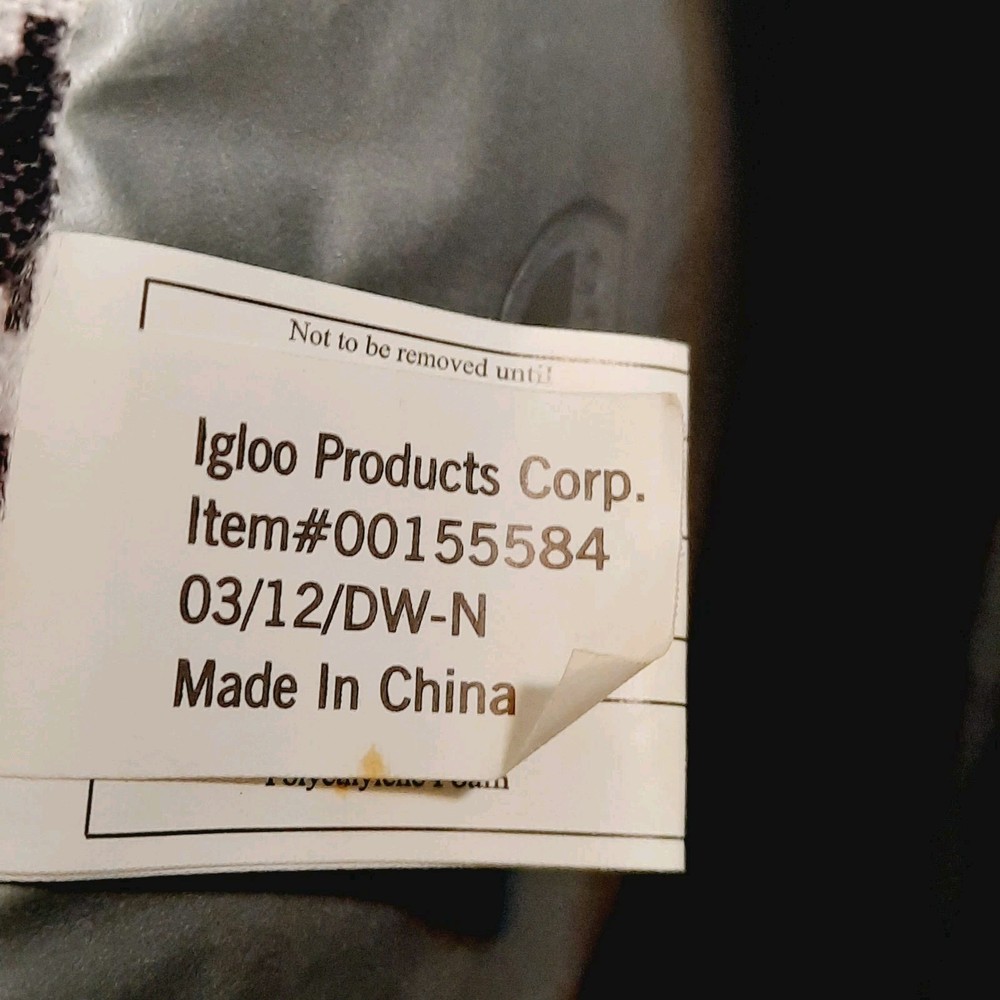 Igloo Houndstooth Pattern Tote, Cooler, Bag Insulated Full Top Zip