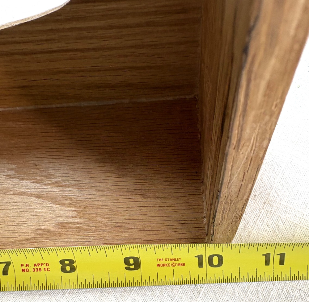 Vintage Solid Oak Wooden Tissue Holder Cover Rectangle