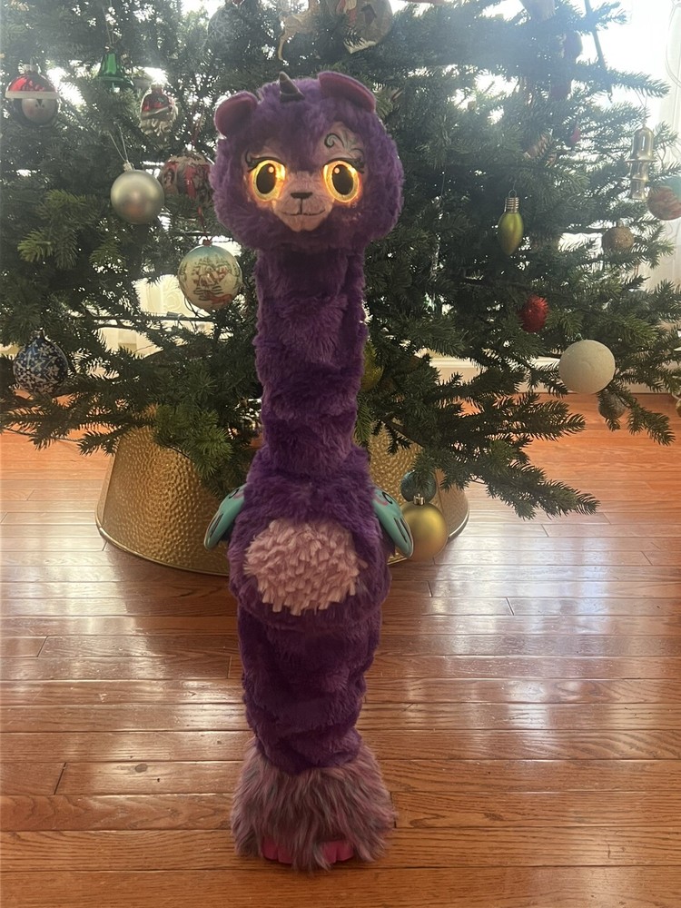 Hatchimals Llalacorn Interactive Purple Llama 32” EUC Tested Works No Egg