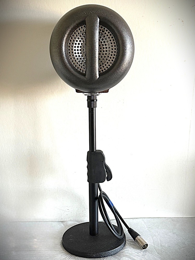 Rare 1940's era Motiograph Custom-modded Dynamic Microphone-works on any system