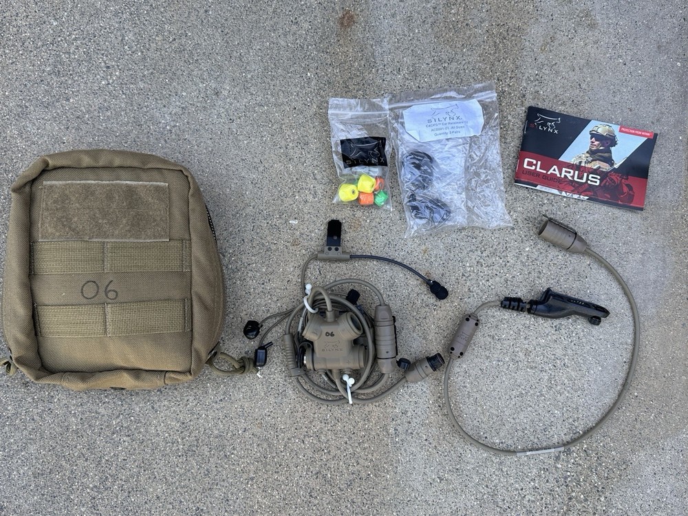 Silynx CLARUS Clarus Hearing Protection, and communication kit. Tan.