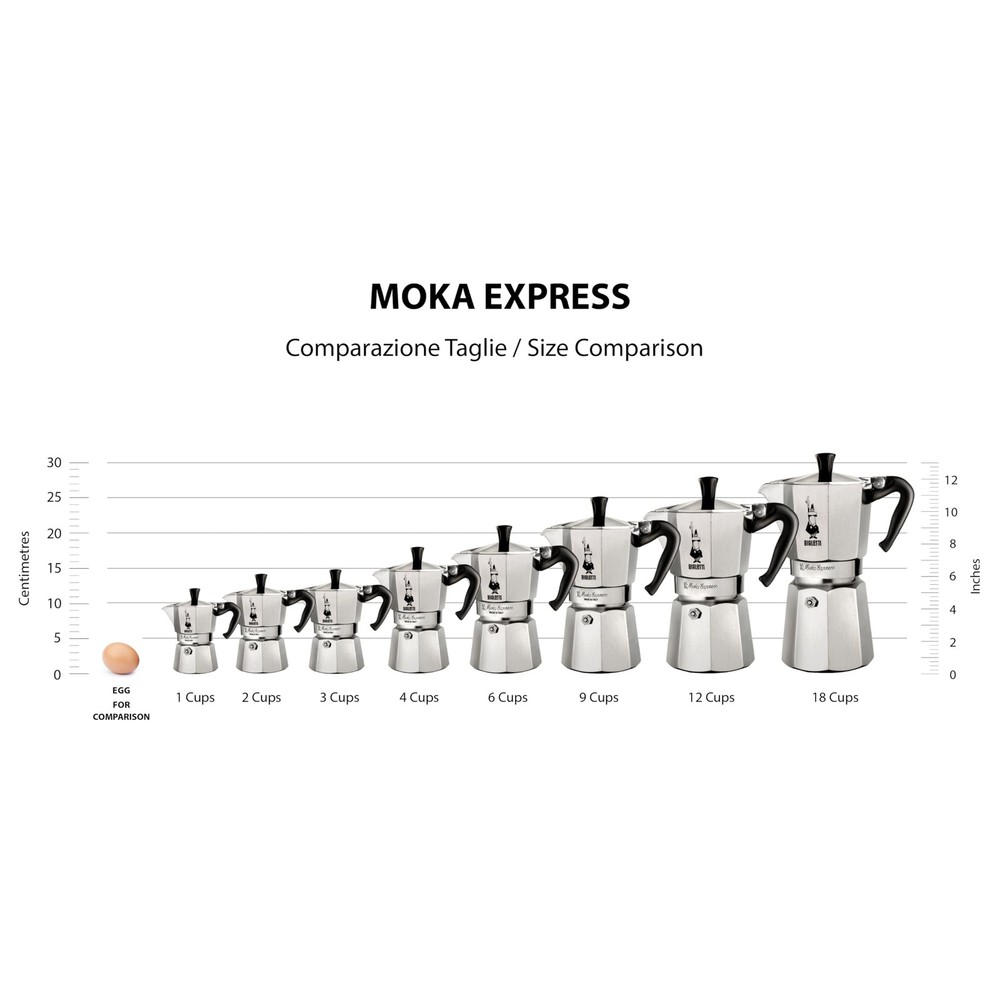 Moka Express Export Espresso Maker,90 ml, Silver