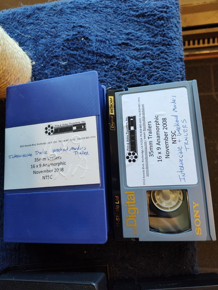 BETAMAX 35MM TRAILERS INTERNECINE & WEEKEND MURDERS TRAILERS