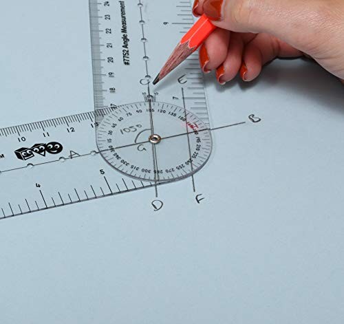 -7752 Angle Measurement Ruler - Clear, Flexible and Adjustable Geometry