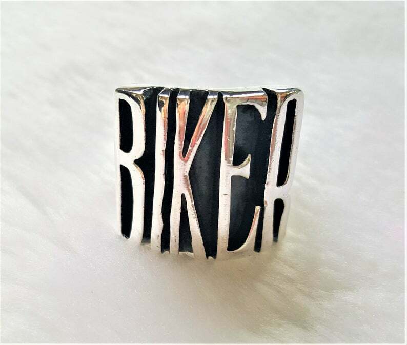 Stunning Handmade Men's Solid 925 Sterling Silver BIKER Fashion Ring