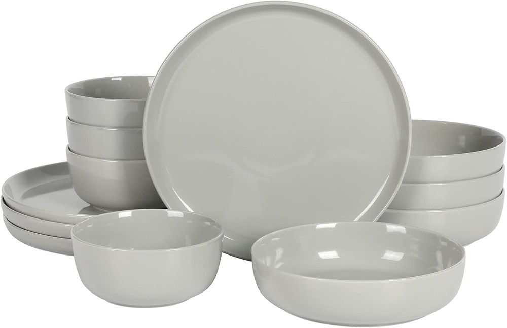Oslo Porcelain Chip & Scratch Resistant Dinnerware Set Service 4 16pcs Ceramic