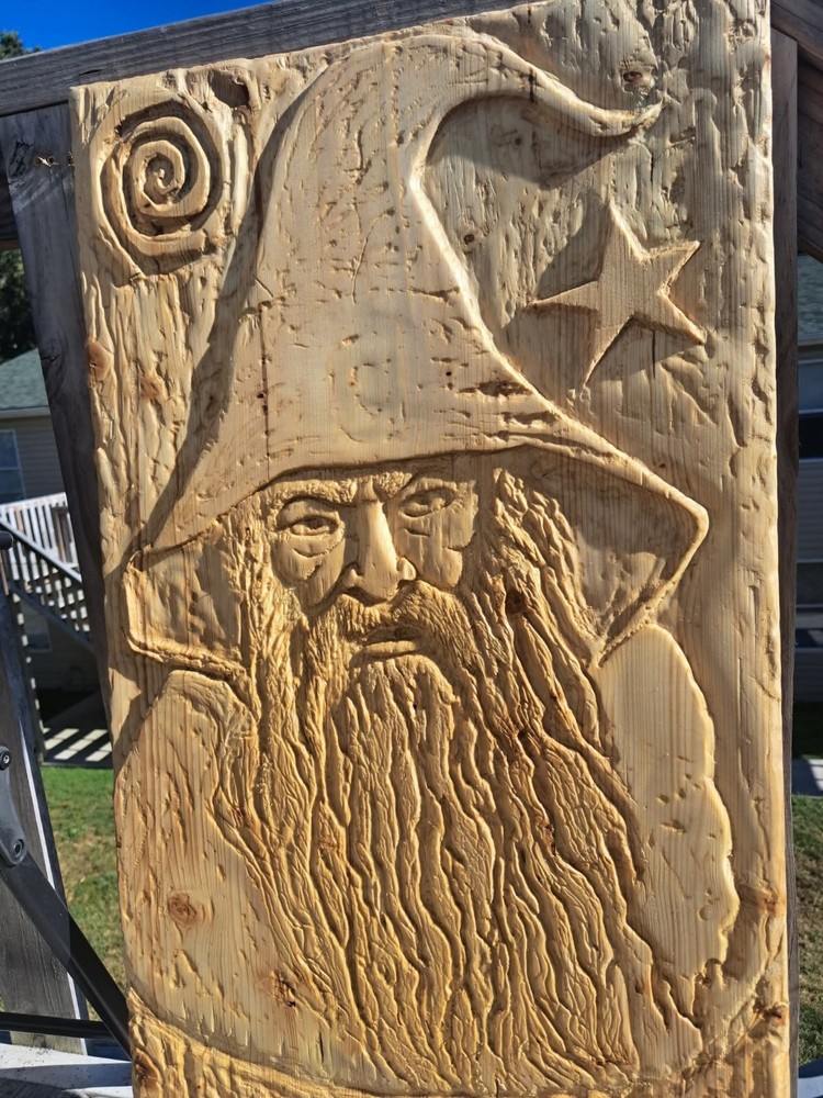 Wizard Hand carved