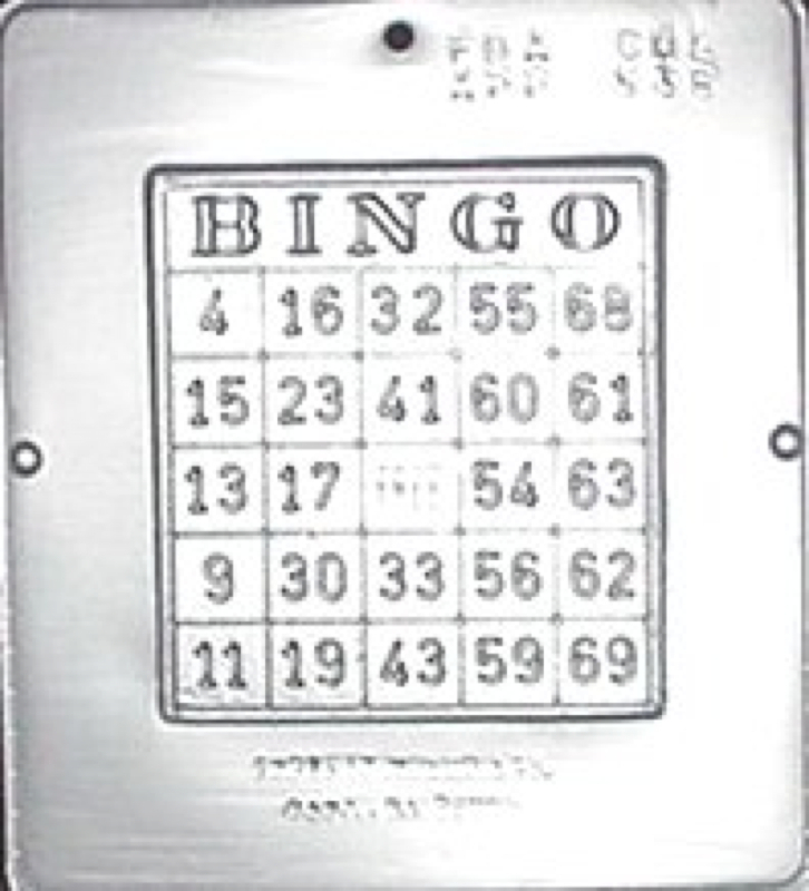Bingo Card Chocolate Candy Mold  538 NEW