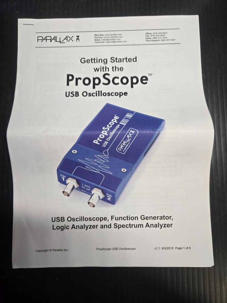 Parallax USB Oscilloscope #32220 **LOT C** (PC)