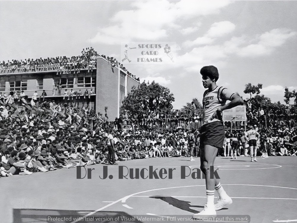 DOCTOR J  "RUCKER PARK DAYS" PRINT  (comes 3 sizes)
