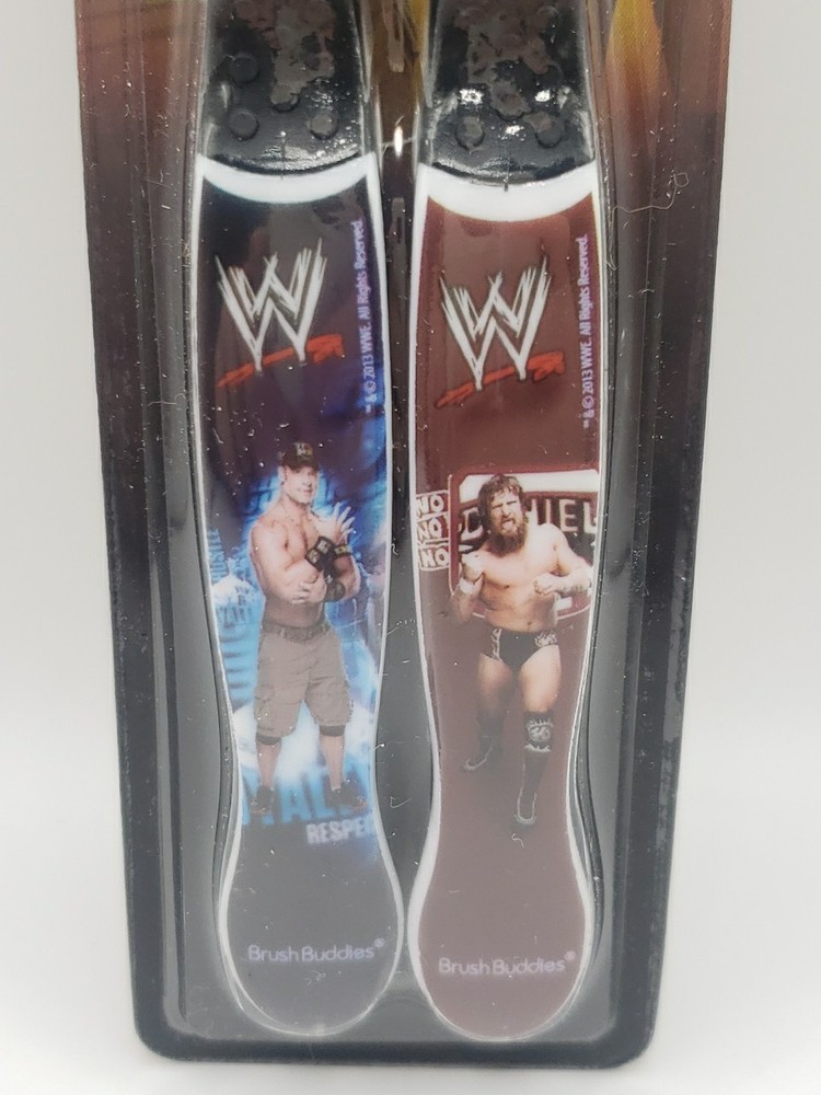WWE John Cena & Daniel Bryan Brush Buddies Toothbrushes (Soft) - 2 pack