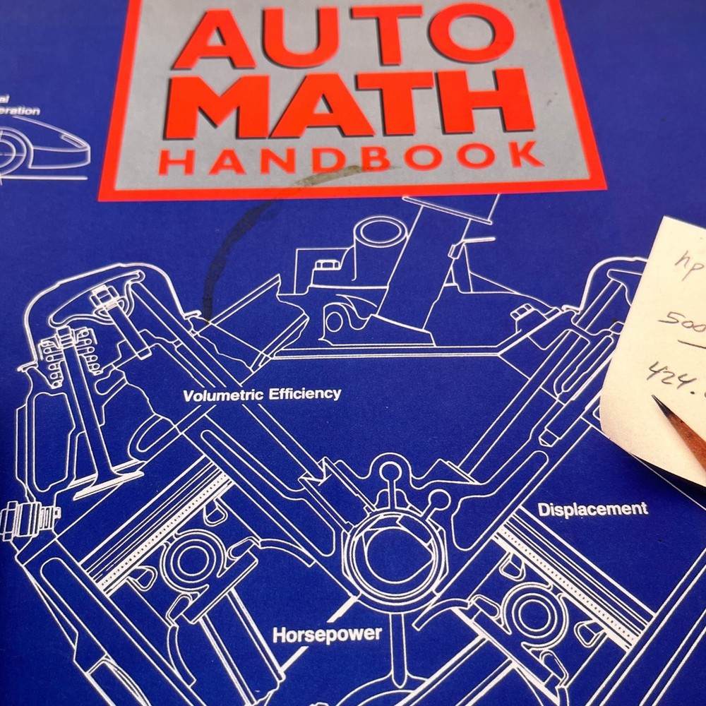 Auto Math Handbook by John Lawlor 1991 Performance Formulas & Calculations