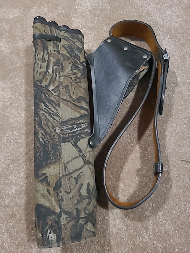 Side Leather Belt Quiver Camo Arrow Archery