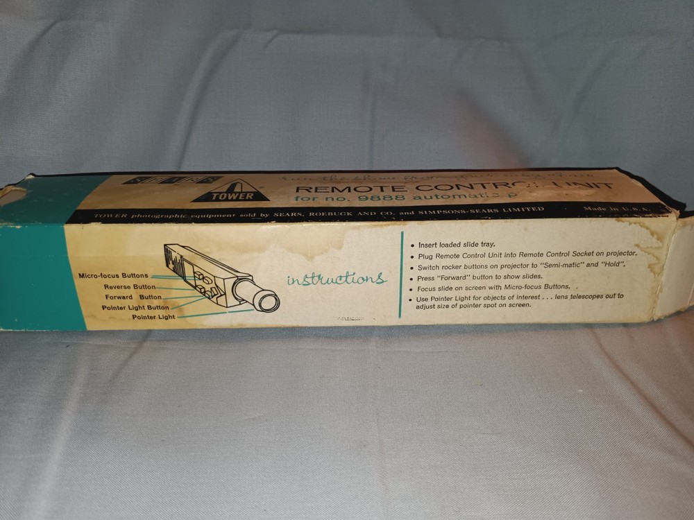 Sears Tower Remote Control Unit for 9888 Automatic Projector