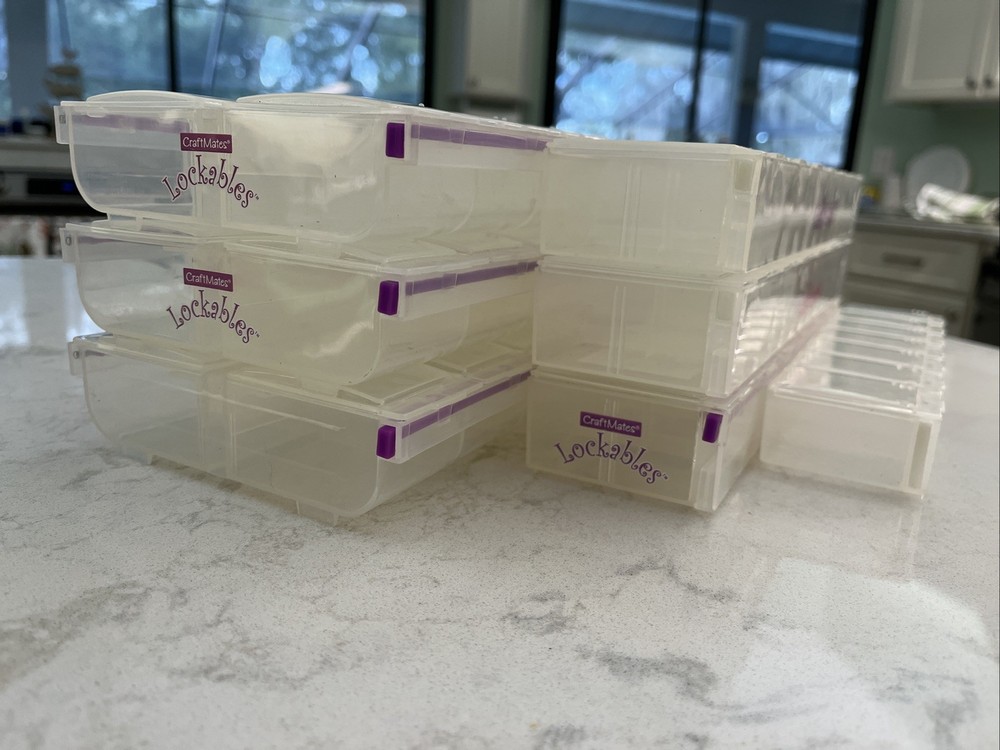 Craft Mates Storage Cases, 3 Doubles Row, 3 Single Row Lockable Storage Boxes