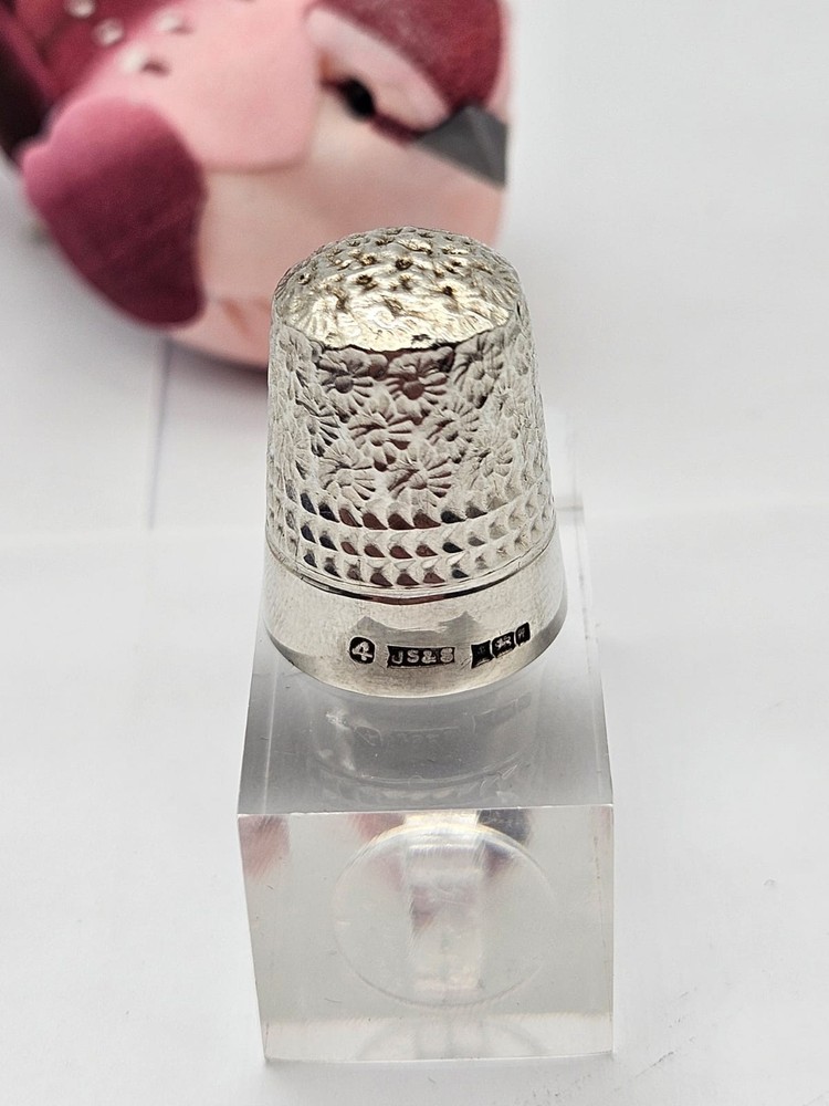 Sterling Silver Thimble, 1950 Hallmarks, Excellent Condition