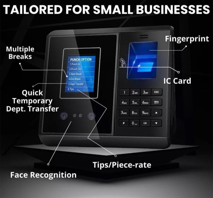 Time Clock, App-Based, Face, Card & Fingerprint Attendance Machine