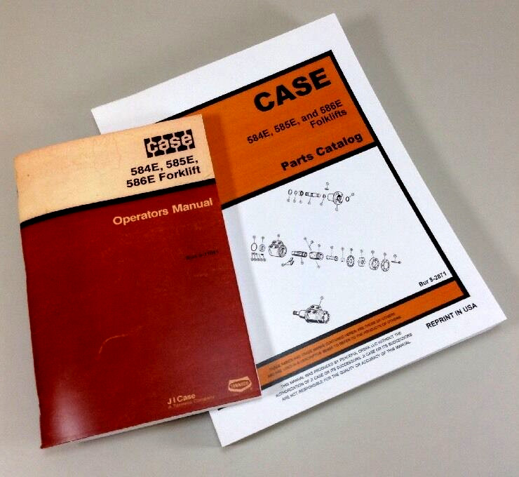 Case 584E 585E 586E Forklifts Fork Lift Operators Parts Manual Exploded Views